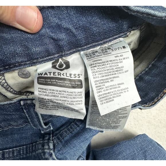 Levis 514 Jeans Mens 32 X 34 Blue Classic Straight Red Tab Denim Cotton - Picture 3 of 11